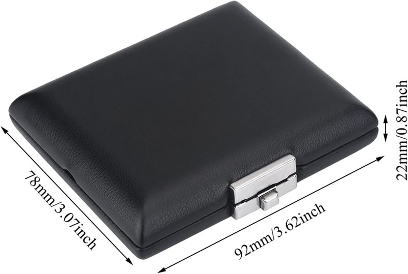 Kodrily Reed Case Wood with 3 Slots, PU Leather Bassoon Reed Case Holder, Black Carrying Case with Slots for 3Pcs Reeds, Reeds Holder Box Container Box, 3.62 x 3.07 x 0.87in, 1Pcs - Image 4